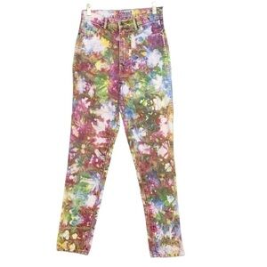 Vintage 80's Womens Traffic Jeans High waist tie dye jeans Size 7/8